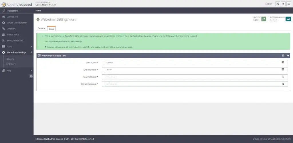 change-user-password-in-OLS-dashboard