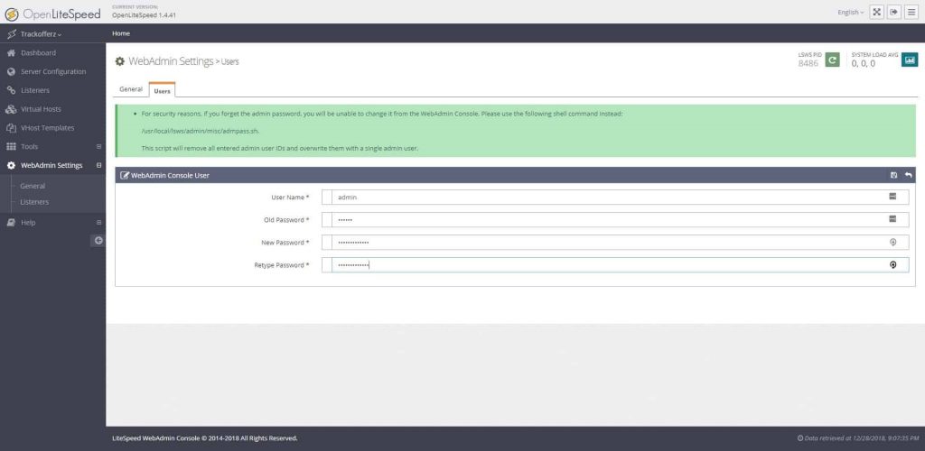 change-user-password-in-OLS-dashboard